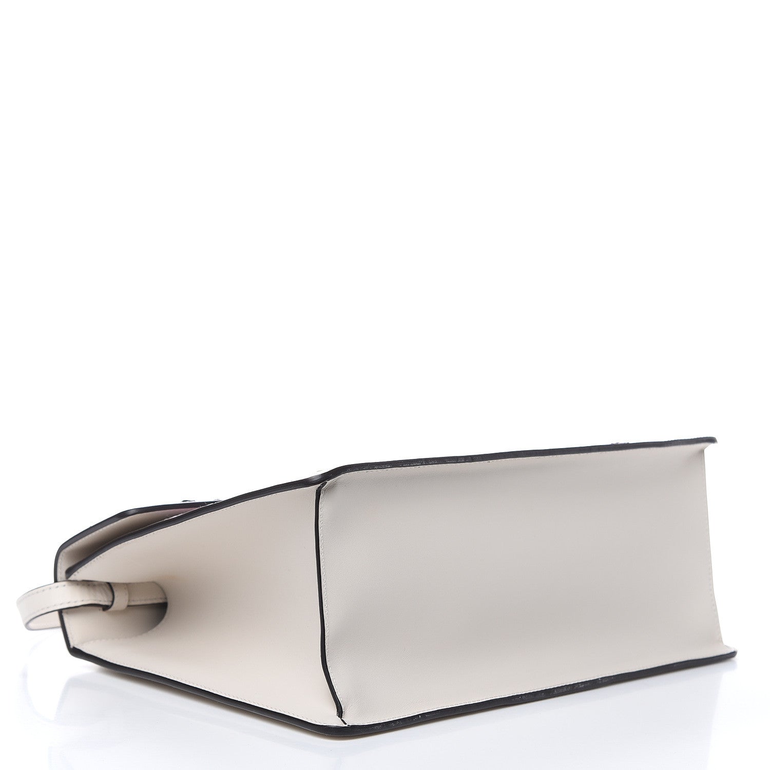 Gucci Calfskin Embroidered Medium Sylvie Top Handle Bag White 4 of 12