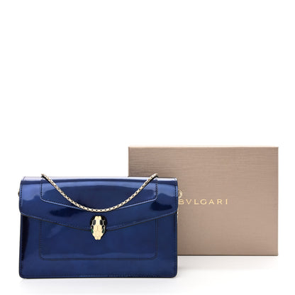 Bulgari Metallic Serpenti Forever Chain Wallet Dark Blue 11 of 11
