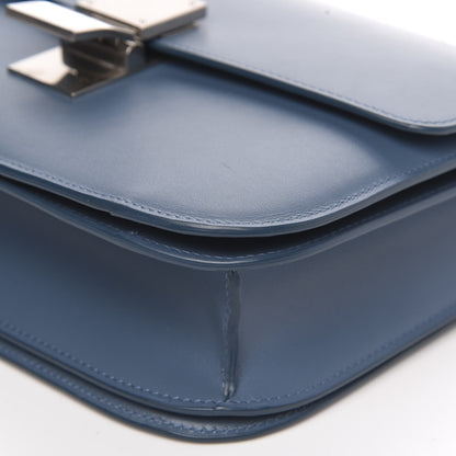 Celine Box Calfskin Medium Classic Box Flap Bag Blue Slate 9 of 11