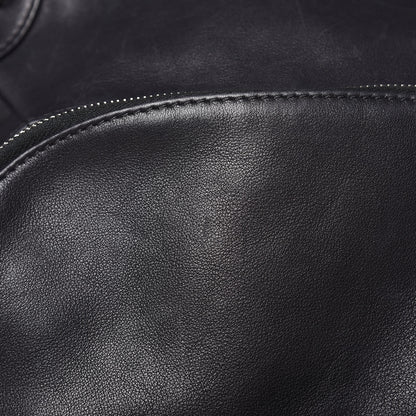 Chanel Lambskin Quilted Drawstring Backpack Navy Blue 10 of 15