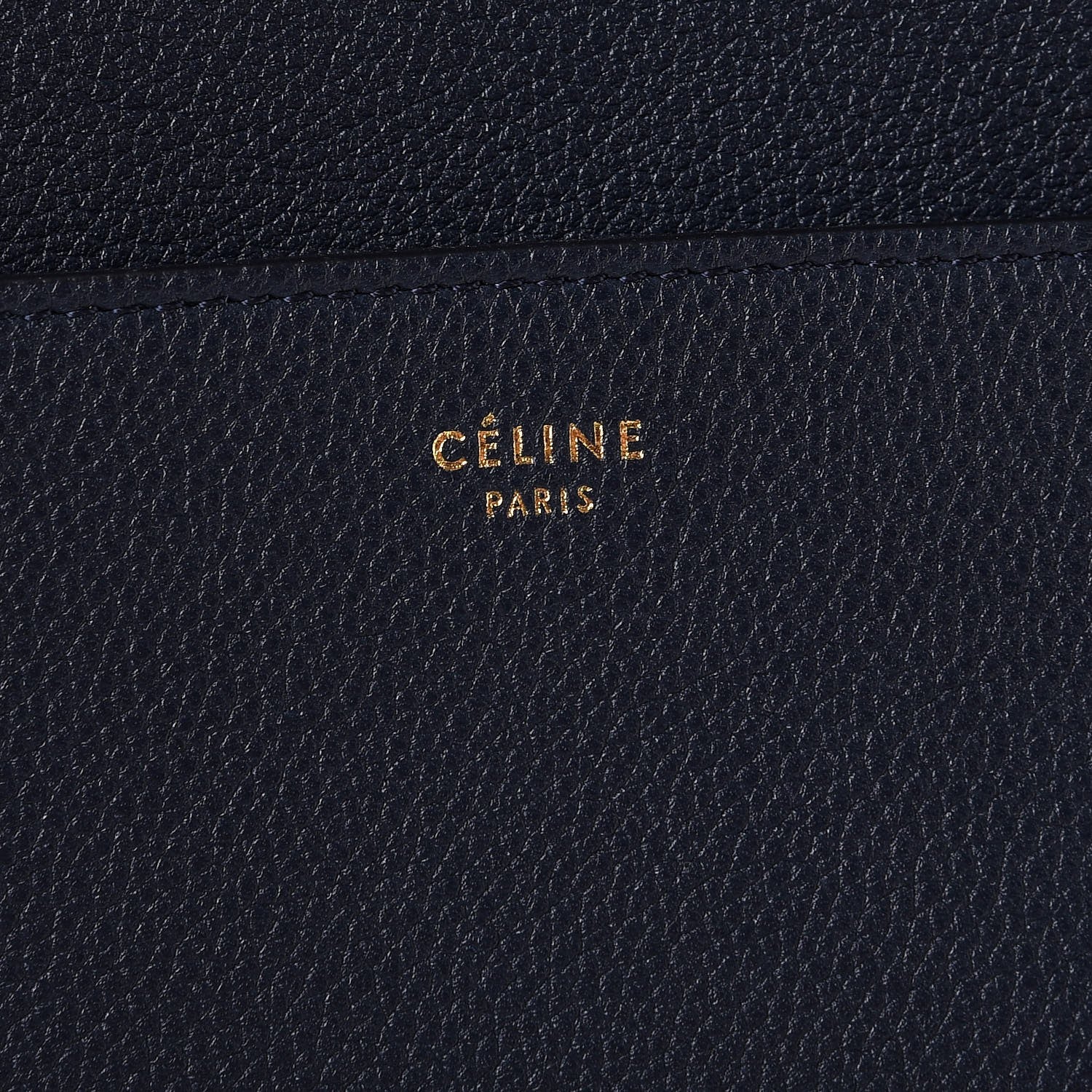 Celine Soft Grained Calfskin Sangle Bucket Bag Navy Blue 6 of 8