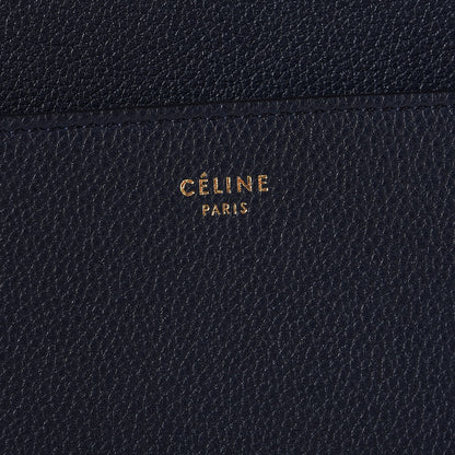 Celine Soft Grained Calfskin Sangle Bucket Bag Navy Blue 6 of 8