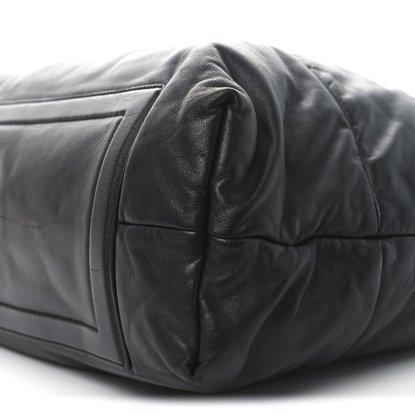 Lambskin Quilted Medium Coco Cocoon Reversible Tote Black