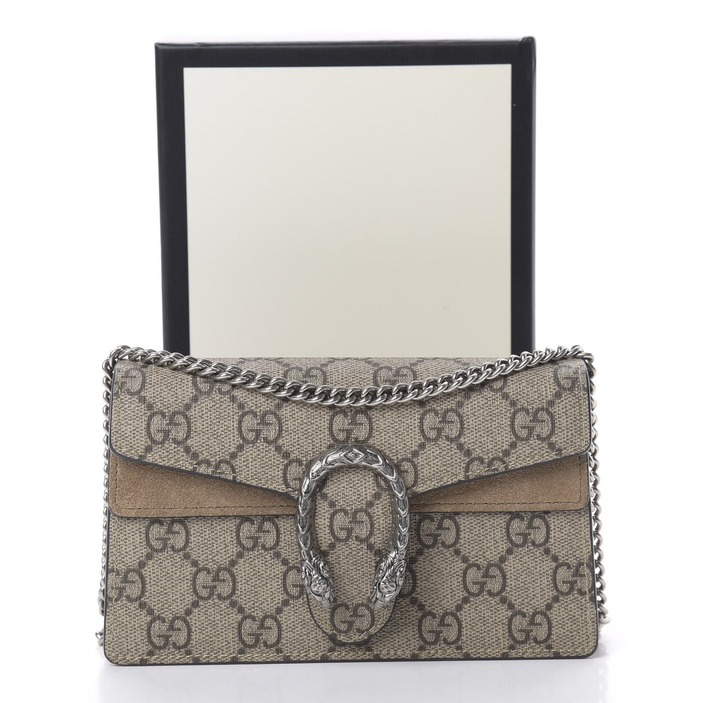 GG Supreme Monogram Super Mini Dionysus Shoulder Bag Taupe