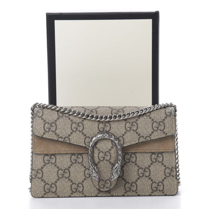 Gucci GG Supreme Monogram Super Mini Dionysus Shoulder Bag Taupe 11 of 11