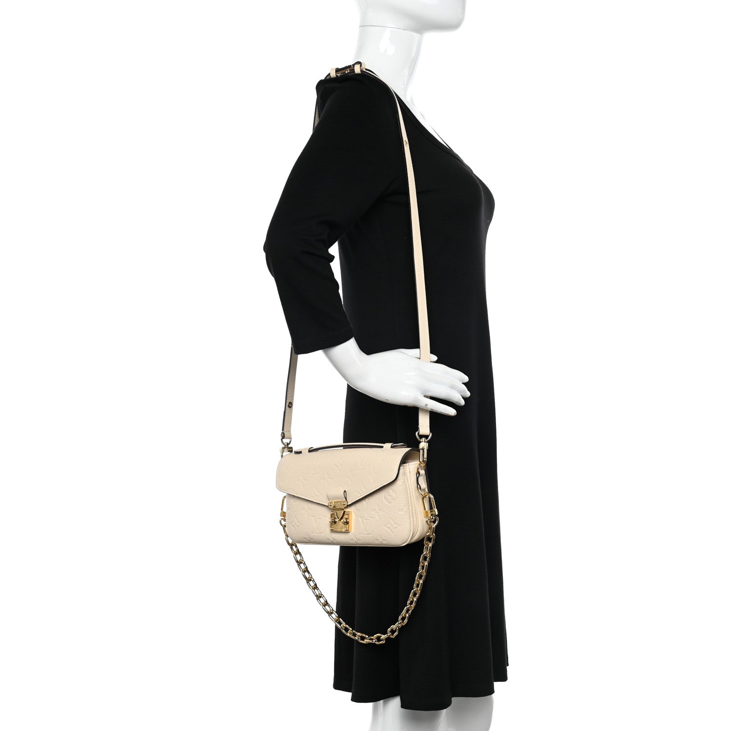 Louis Vuitton Empreinte Pochette Metis East West Cream 2 of 10