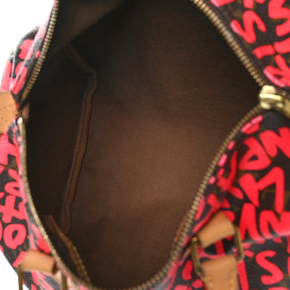Louis Vuitton Monogram Graffiti Speedy 30 Fuchsia 5 of 11