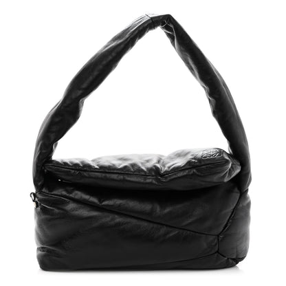 Loewe Shiny Nappa Puffer Puzzle Hobo Black 1 of 9