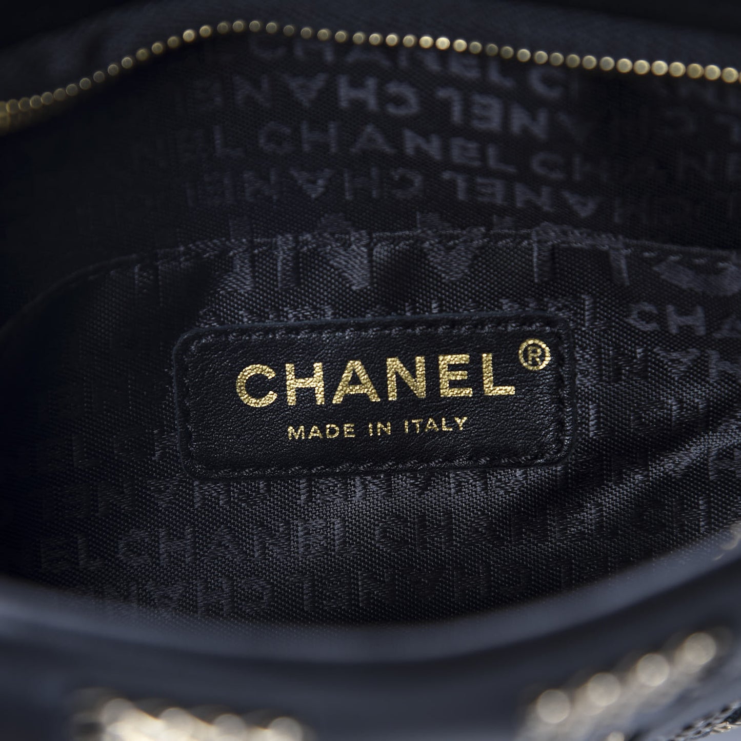 Lambskin Chain Wristlet Black
