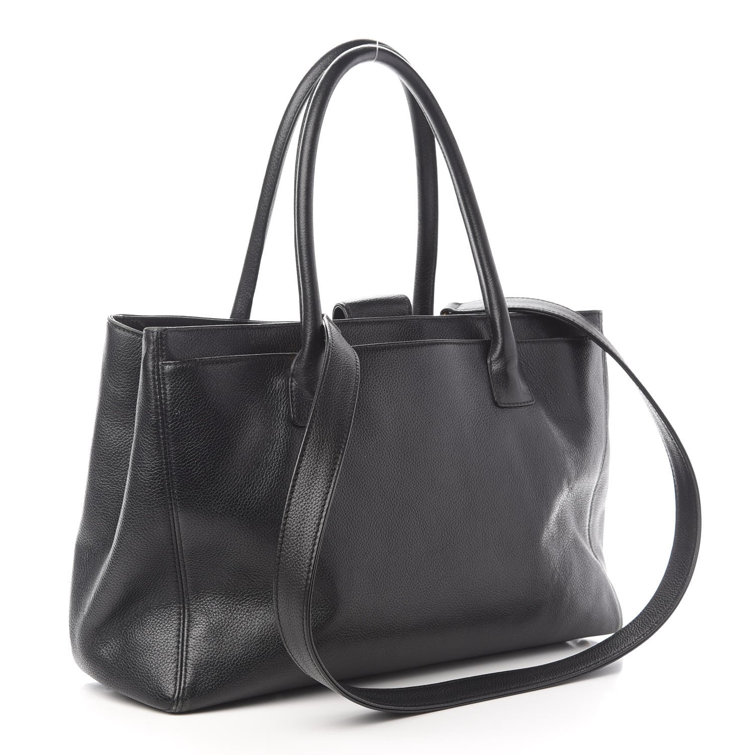 Chanel Calfskin Cerf Executive Shopper Tote Black 3 of 14