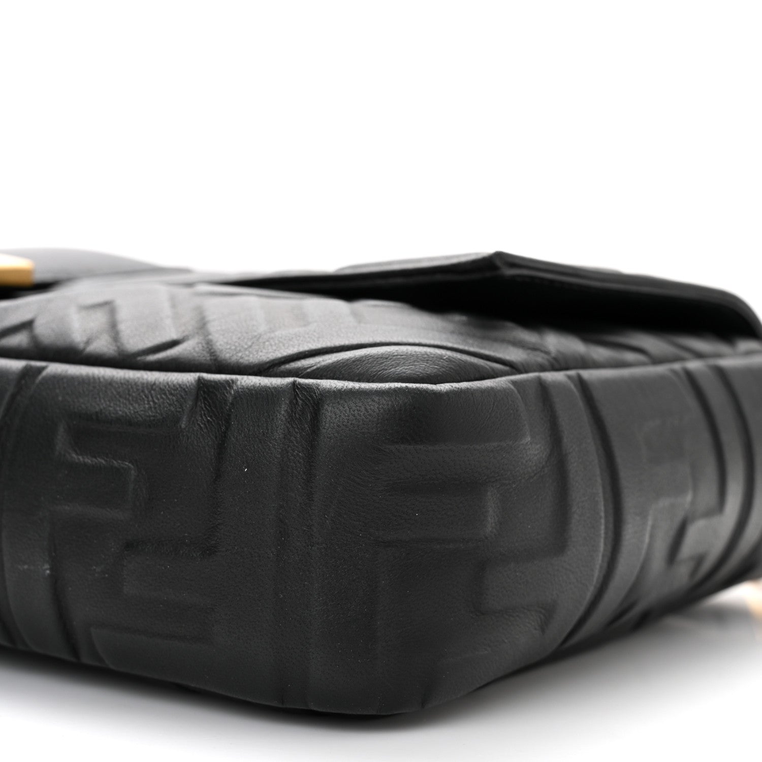 Fendi Nappa FF 1974 Embossed Large Baguette Black 10 of 10