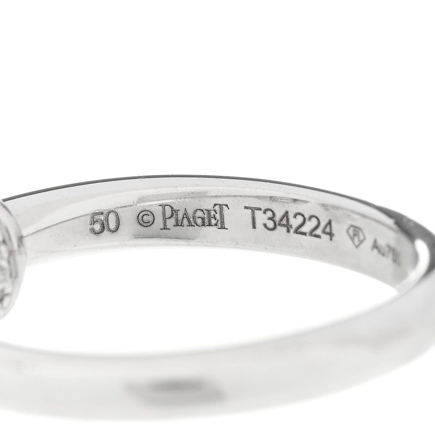 18K White Gold Diamond Possession Open Ring 50 5.5