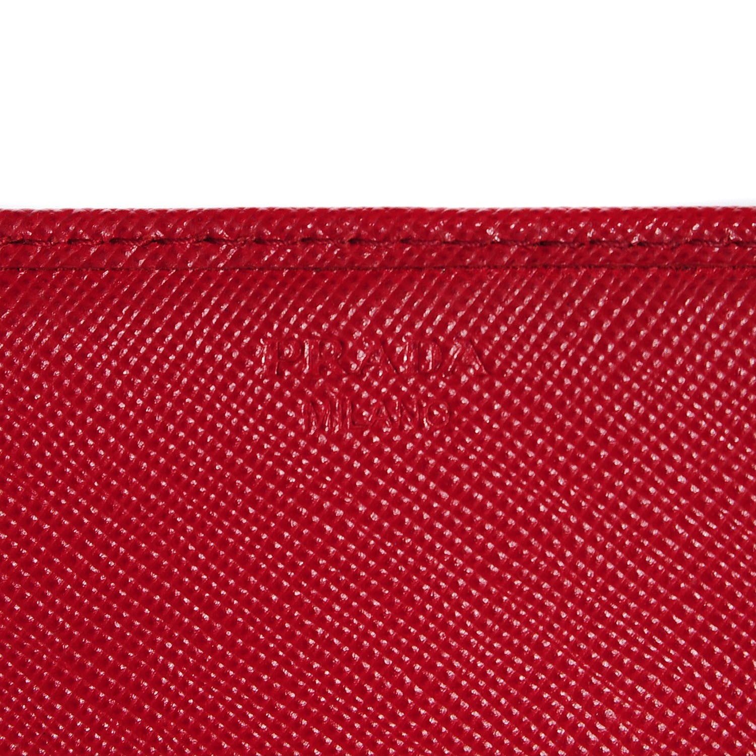 Prada Saffiano Metal Continental Flap Wallet Fuoco 7 of 8