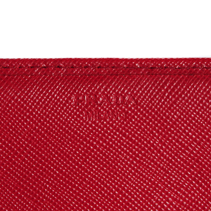 Prada Saffiano Metal Continental Flap Wallet Fuoco 7 of 8
