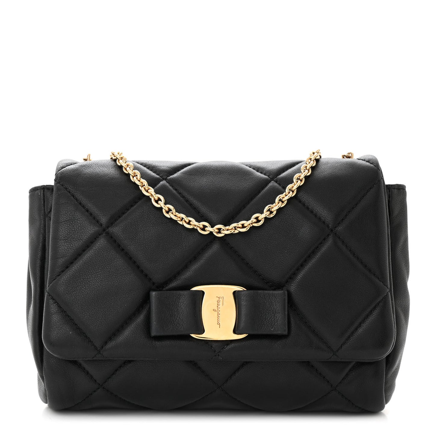 Nappa Quilted Ginny Crossbody Black