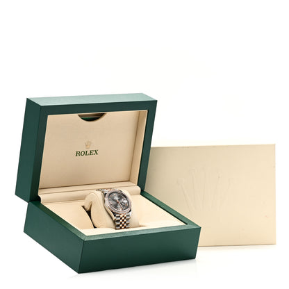 Rolex Stainless Steel 18K Everose Gold Diamond 36mm Oyster Perpetual Datejust Watch Rhodium Roman 126281RBR 5 of 5