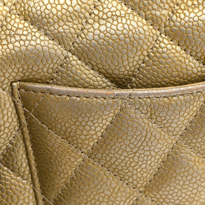 Chanel Metallic Caviar Quilted Mini Rectangular Flap Gold 11 of 11