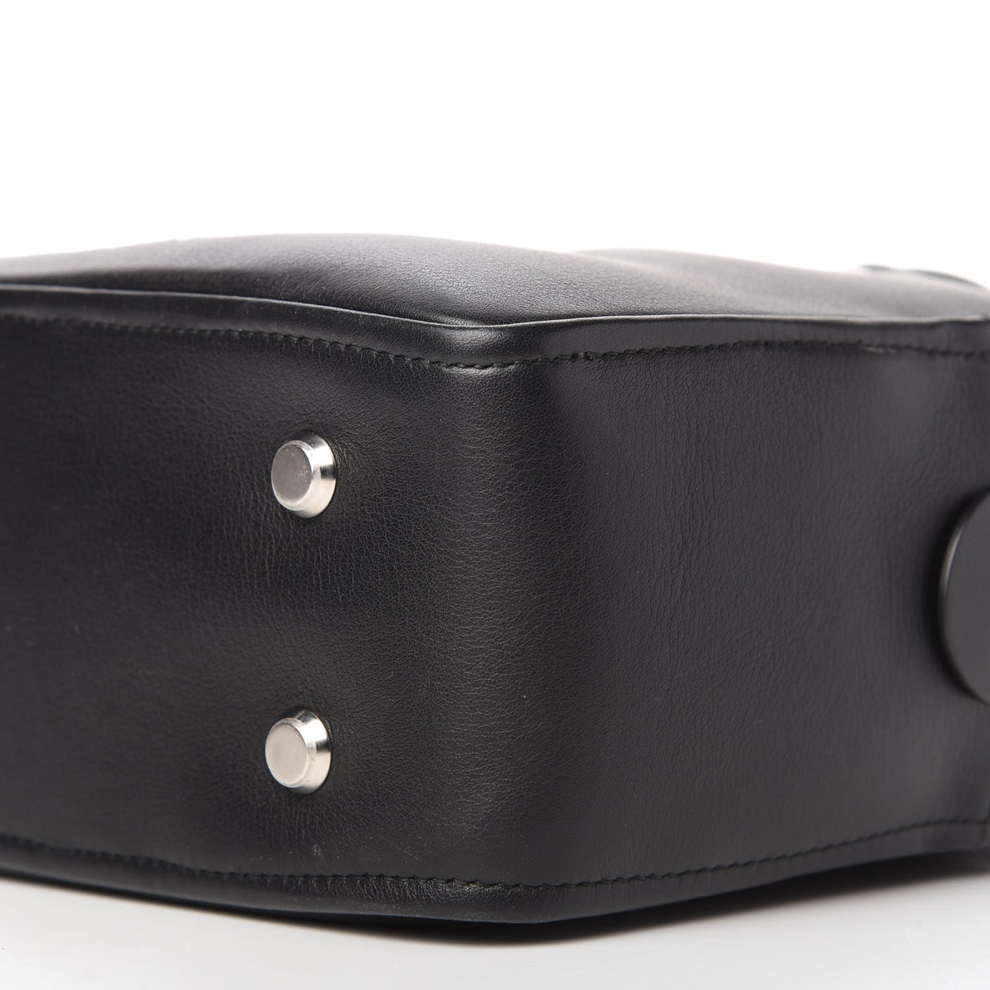 Shiny Day Calfskin XS Triangle Square Bag Black