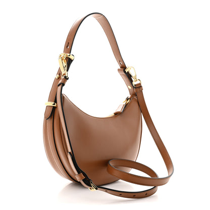 Prada Soft Calfskin Arque Shoulder Bag Cognac 3 of 11