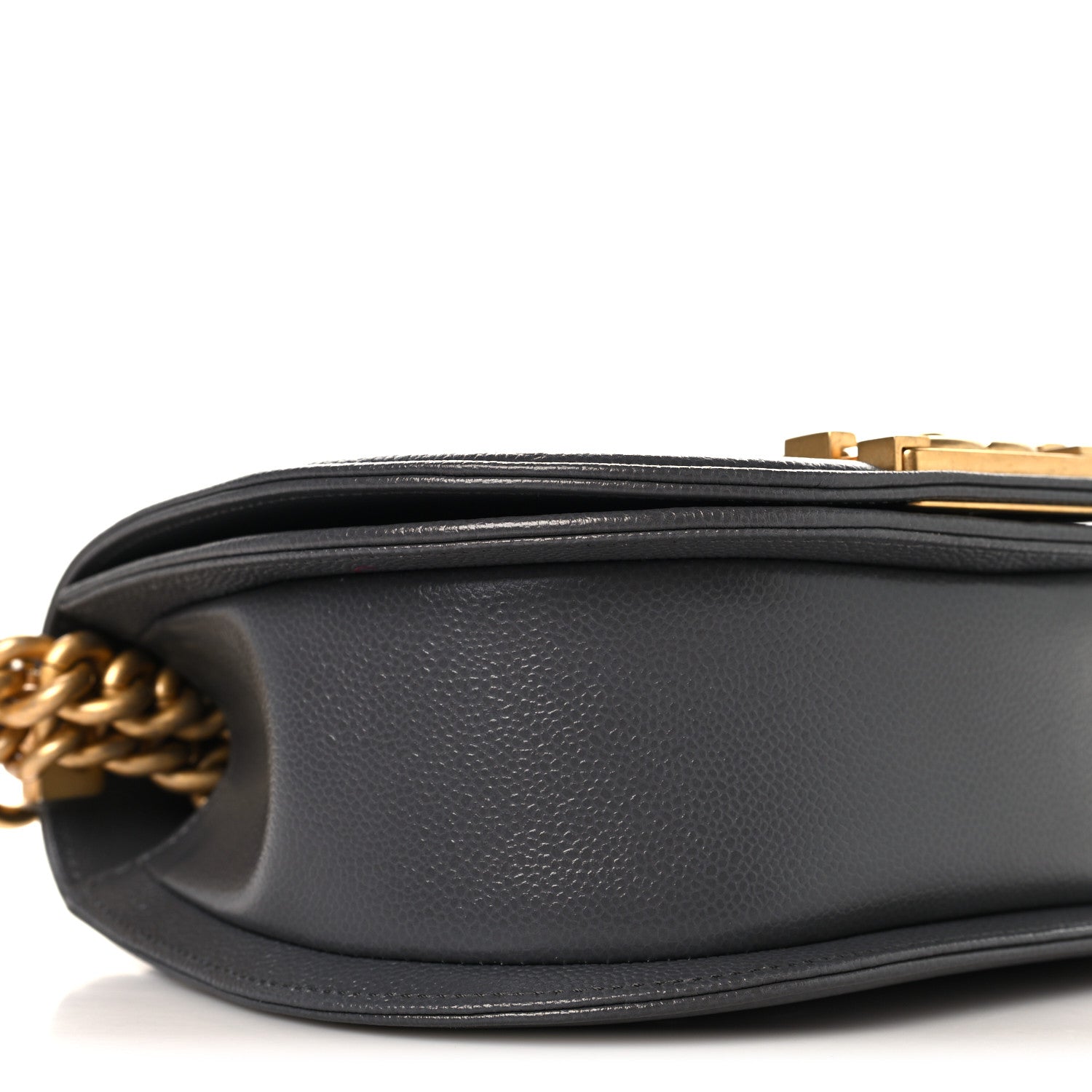 Chanel Caviar Quilted Small Boy Messenger Bag Dark Grey 9 of 10