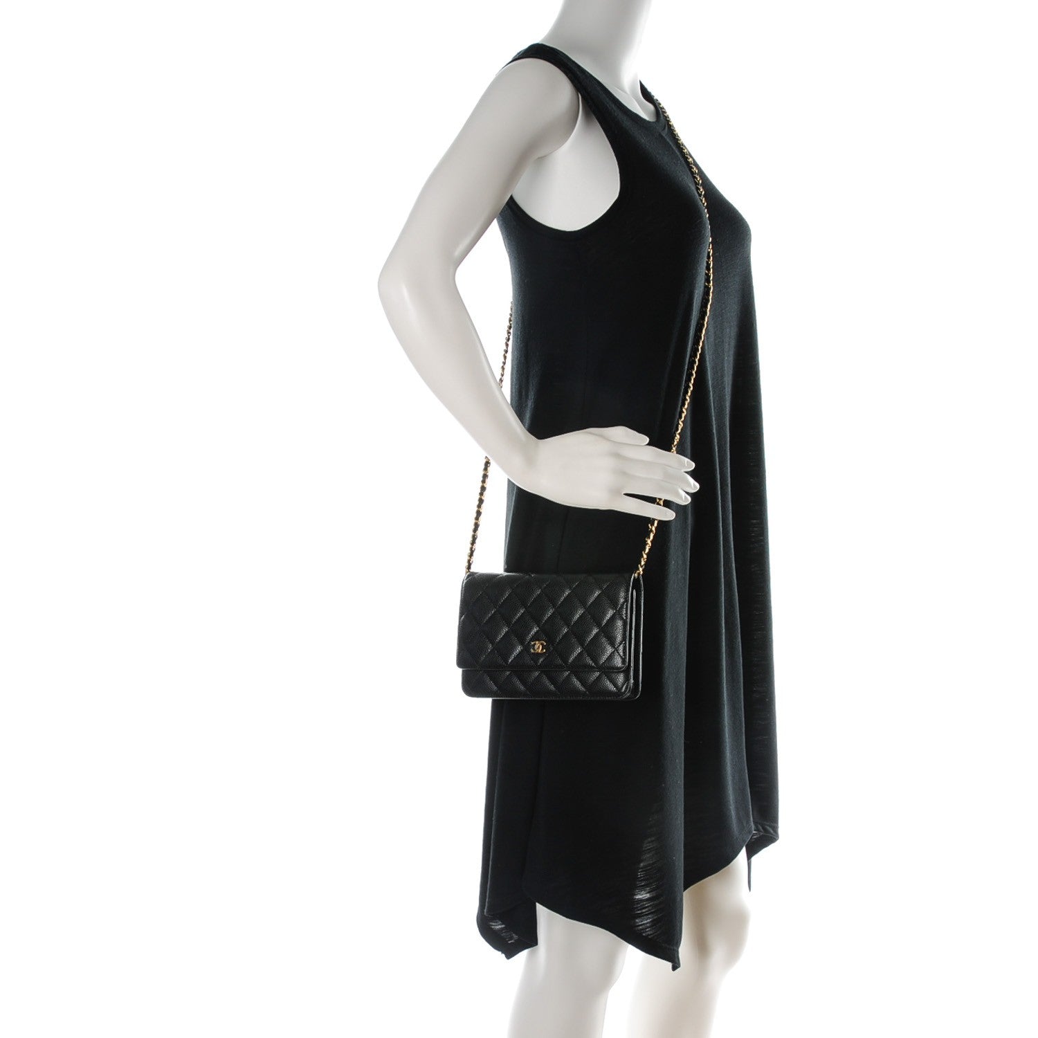 Chanel Caviar Quilted Wallet On Chain WOC Black 2 of 9