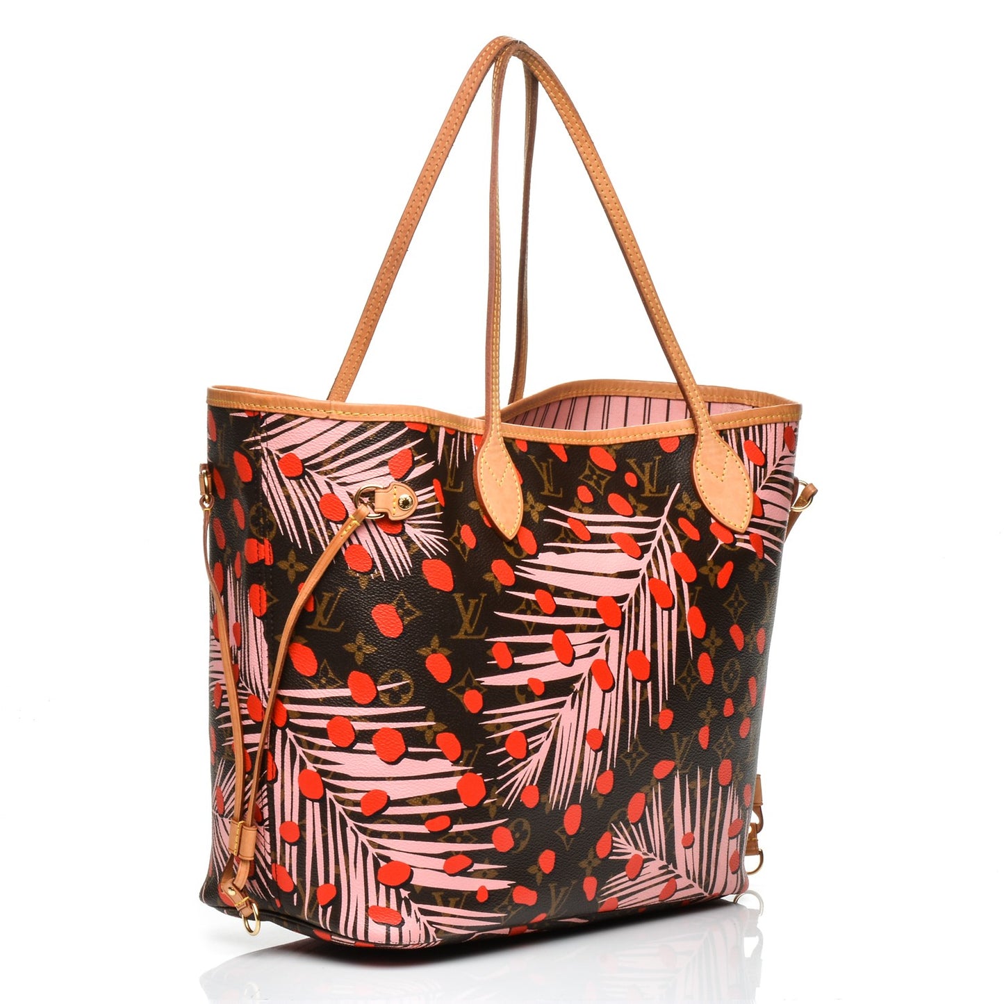 Monogram Jungle Dots Neo Neverfull MM Sugar Pink Poppy