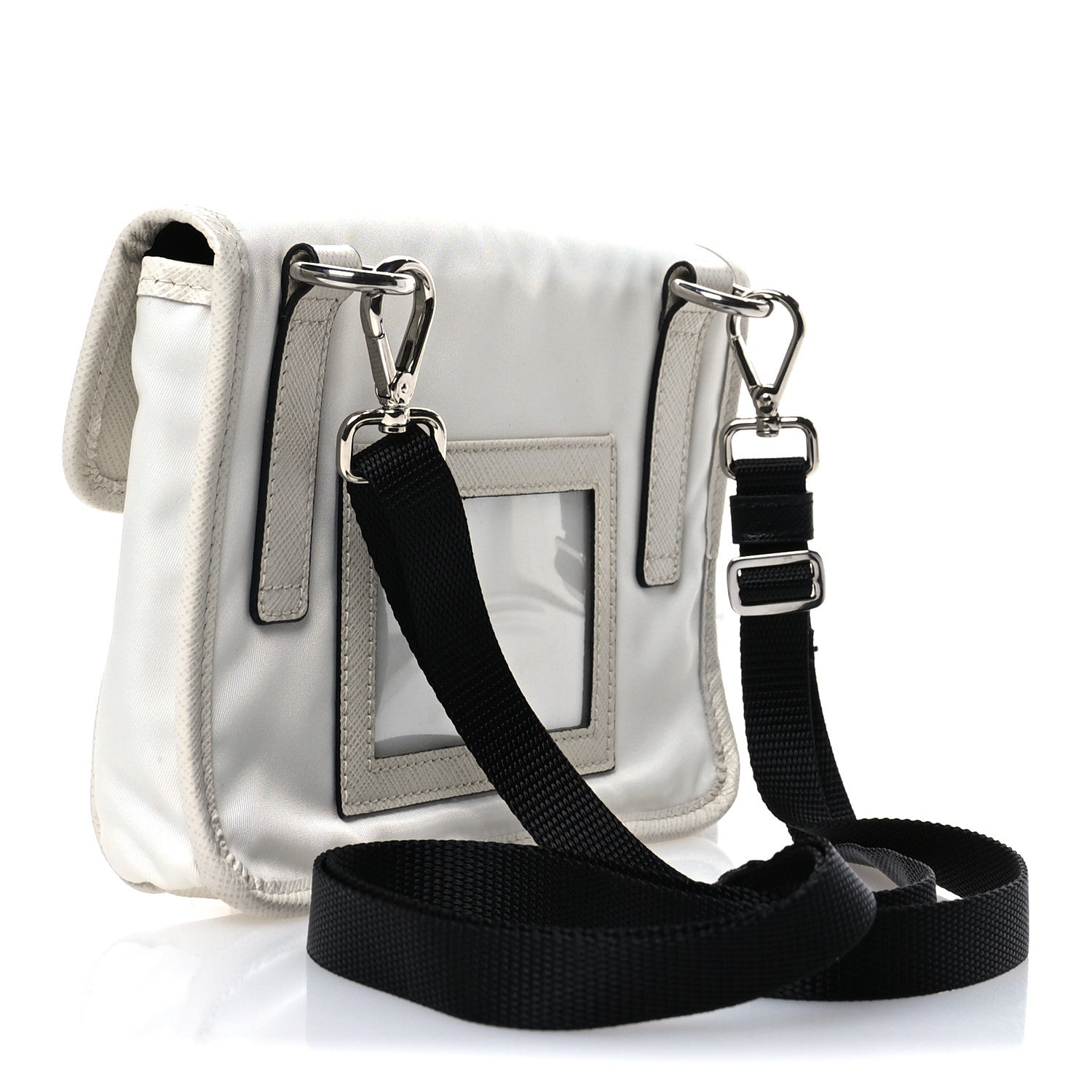 Prada Re-Nylon Saffiano Smartphone Case Crossbody Talco 3 of 10