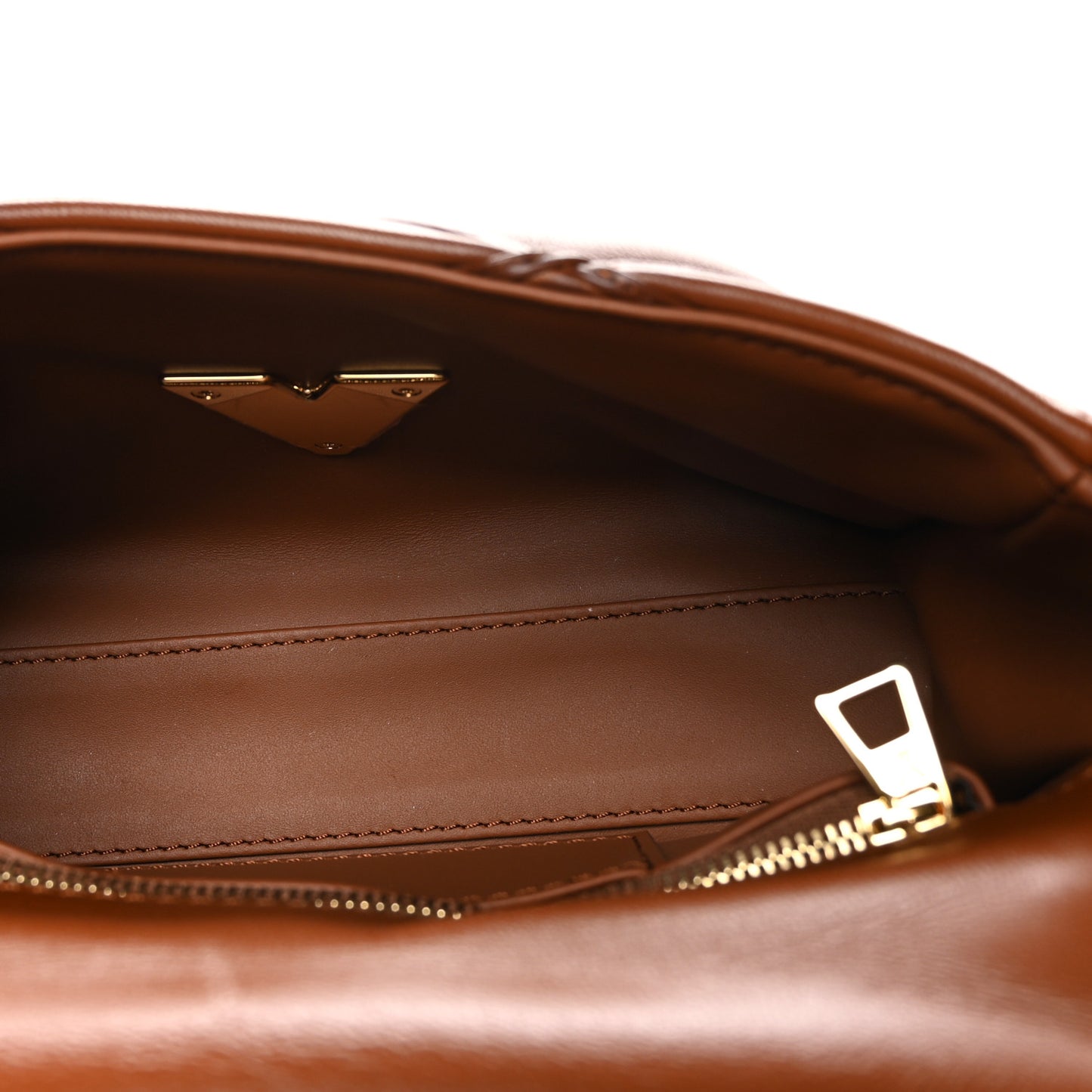 Lambskin Malletage Top Handle GO-14 MM Tan