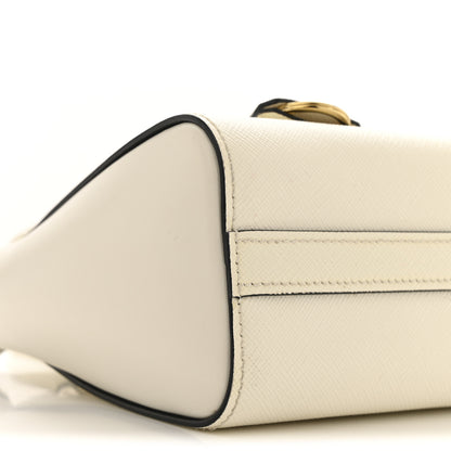 Prada Saffiano Soft Calfskin Mini Zippered Tote White 8 of 12