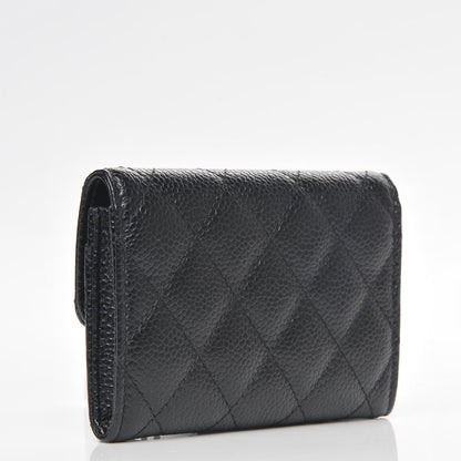 Chanel Caviar Quilted Flap Card Holder Black 3 of 8