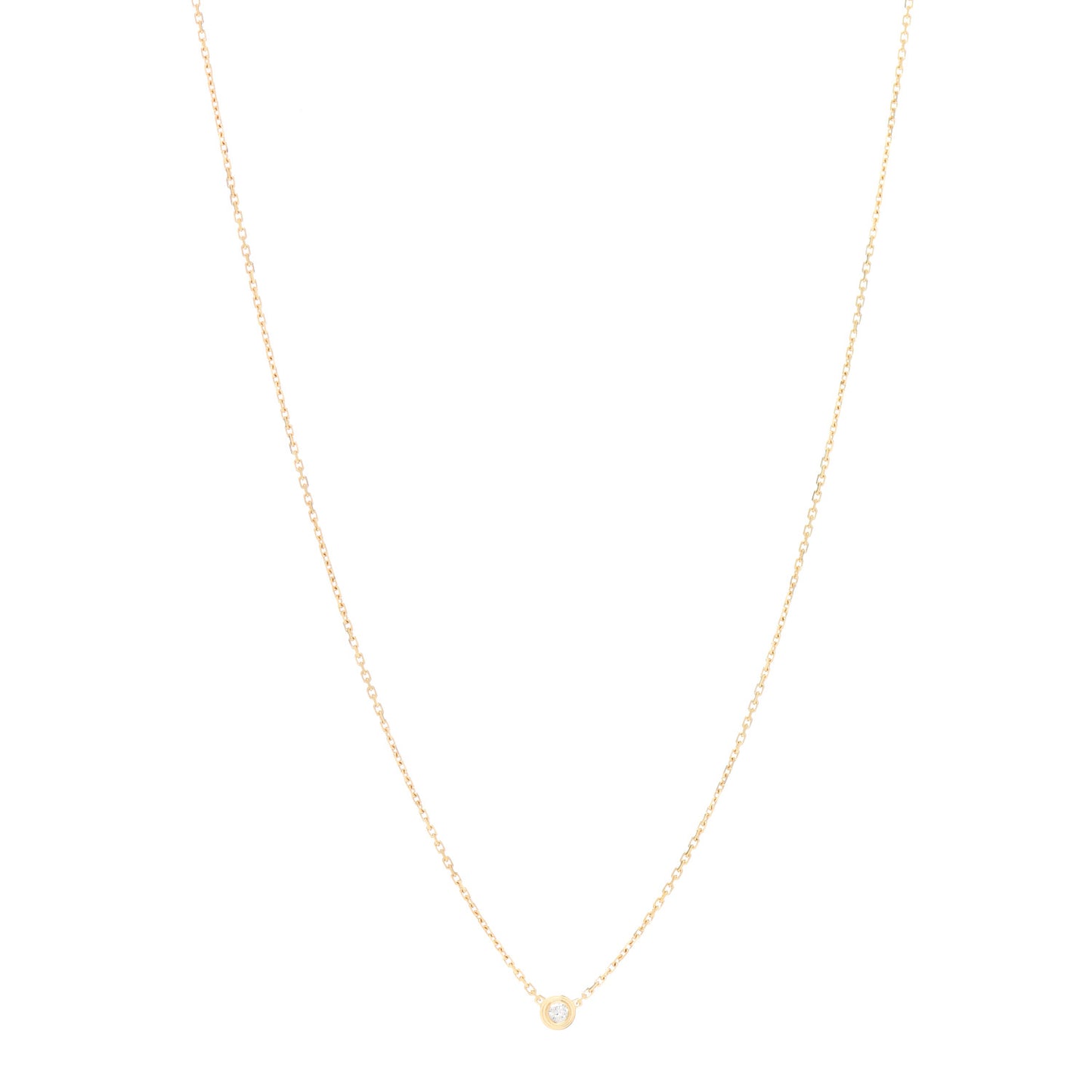 18K Yellow Gold Diamond XS D'Amour Pendant Necklace