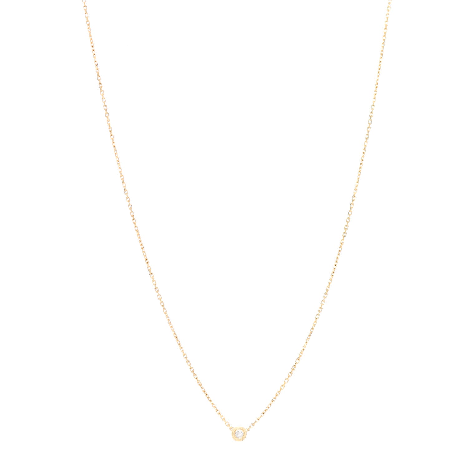 Cartier 18K Yellow Gold Diamond XS D'Amour Pendant Necklace 1 of 4
