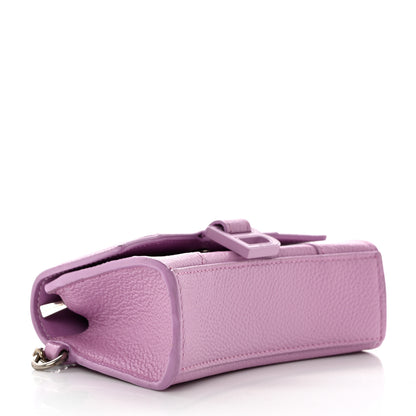 Balenciaga Grained Calfskin Tonal B Hourglass Chain Cardholder Lilac 4 of 7