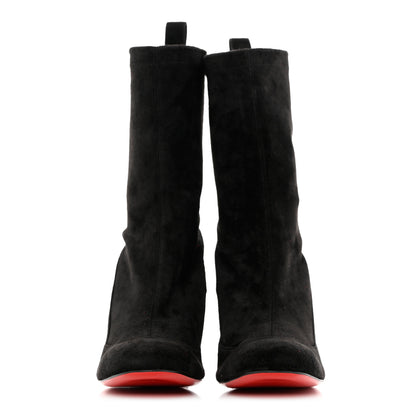 Christian Louboutin Veau Velours Stretch Gena 85 Bootie 35.5 Black 2 of 7