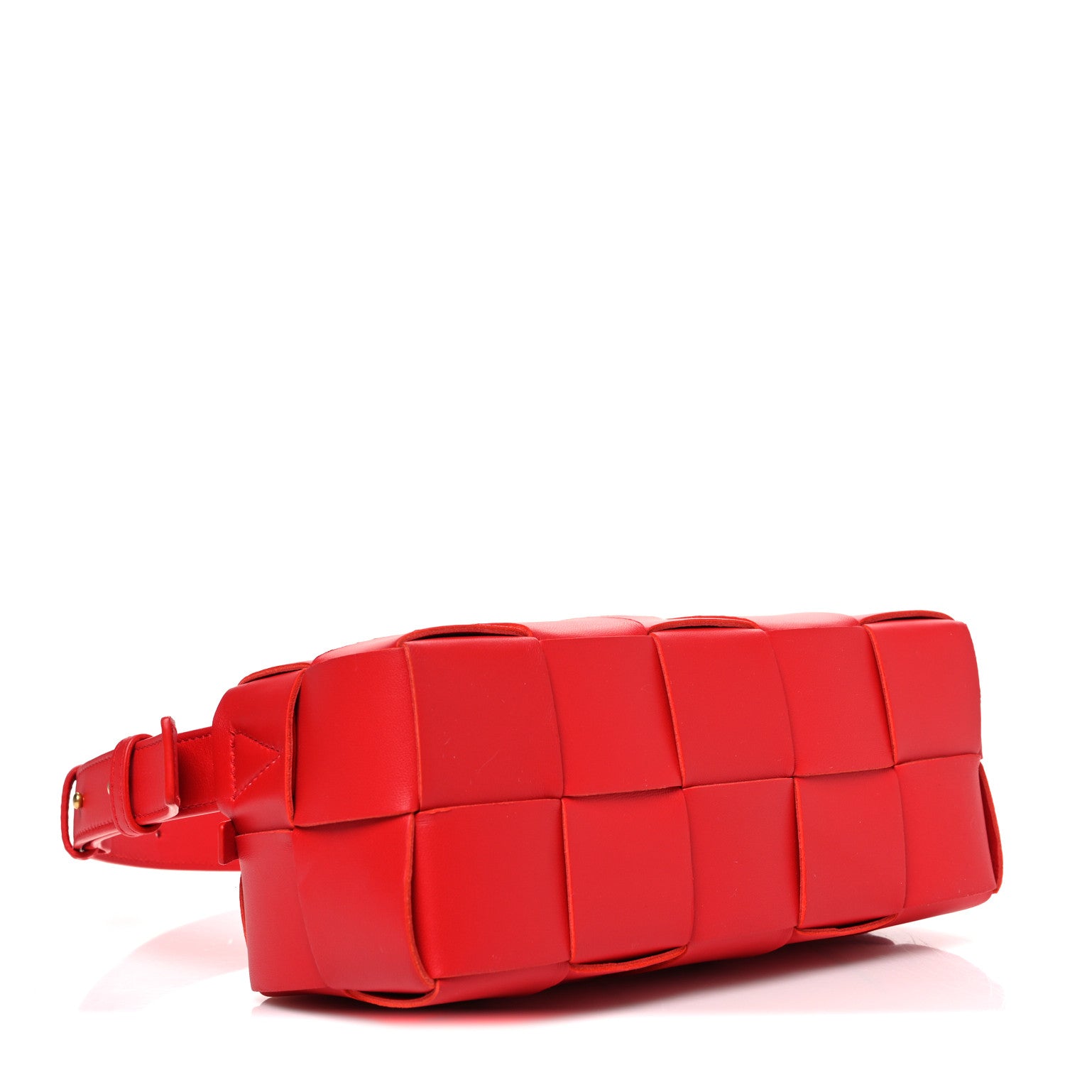 Bottega Veneta Lambskin Maxi Intrecciato Small Brick Cassette Bag Redstone 4 of 11