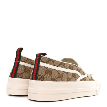 Gucci GG Monogram Womens Slip Sneakers 40 Beige Ebony Mystic White 5 of 9