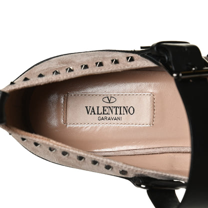 Valentino Garavani Suede Rockstud Strappy Ballet Flats 38 Poudre Black 9 of 9