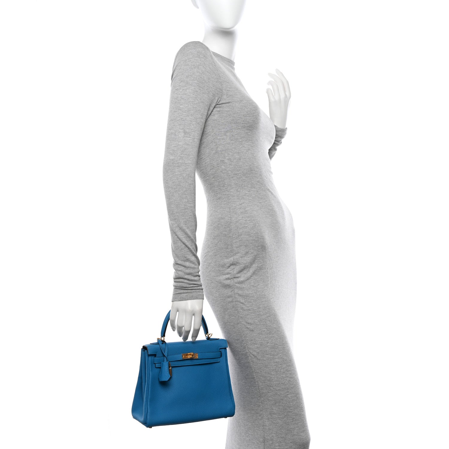 Hermes Togo Kelly Retourne 25 Bleu Zanzibar 2 of 11