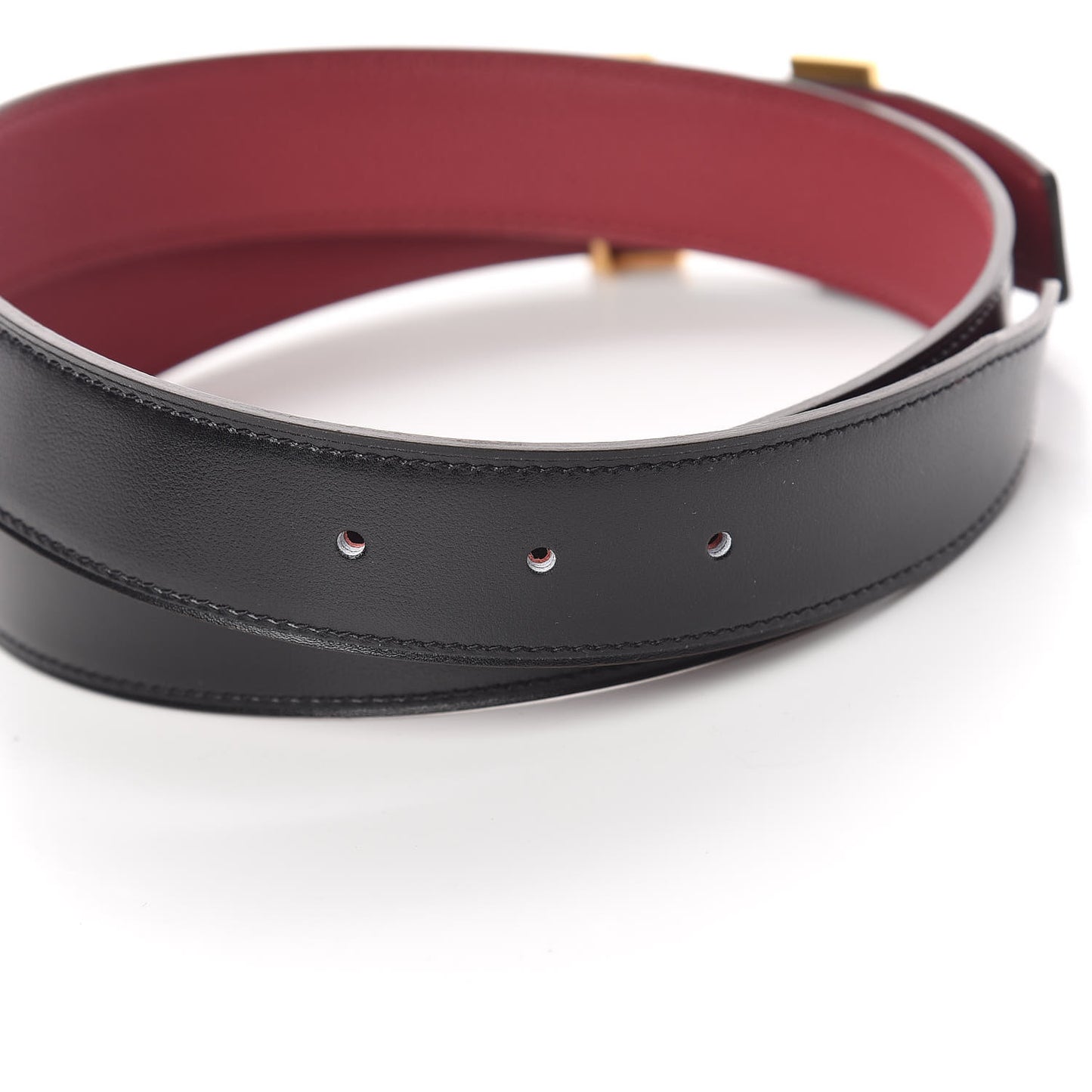 Box Togo 32mm H Belt 85 Black Rouge Grenat