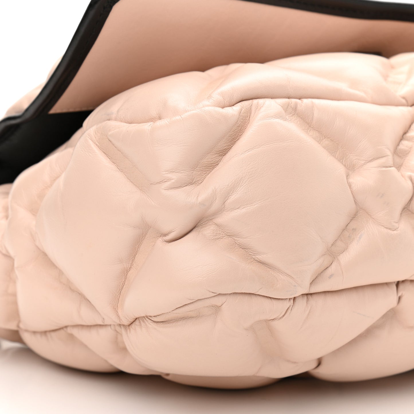 Calfskin Quilted Medium Chesterfield Flap Light Beige Black