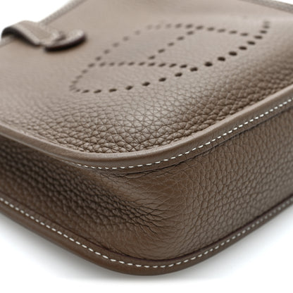 Hermes Taurillon Clemence Amazone Evelyne TPM Etoupe Bleu Indigo 8 of 9