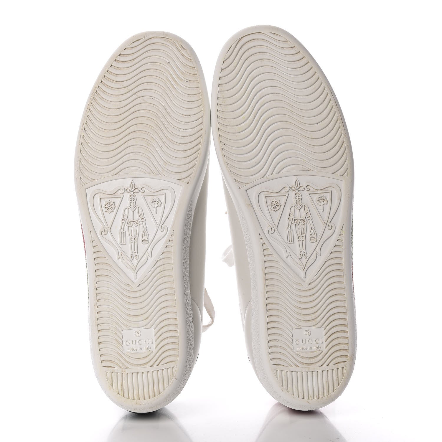 Gucci Calfskin Interlocking G Womens New Ace Sneakers 41 White Red Flame Green 5 of 9