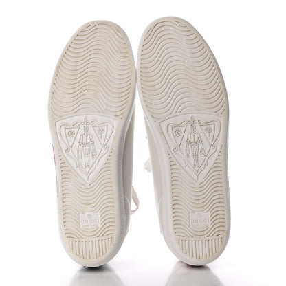 Gucci Calfskin Interlocking G Womens New Ace Sneakers 41 White Red Flame Green 5 of 9