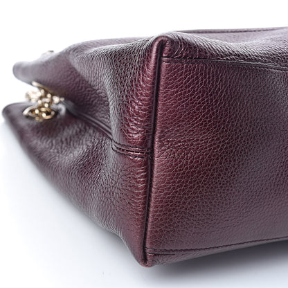 Gucci Metallic Cellarius Calfskin Medium Soho Chain Shoulder Bag Classic Burgundy 9 of 11