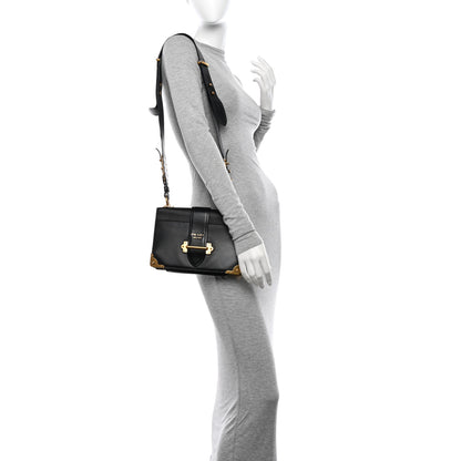 Prada City Calf Saffiano Large Cahier Bag Black 2 of 10