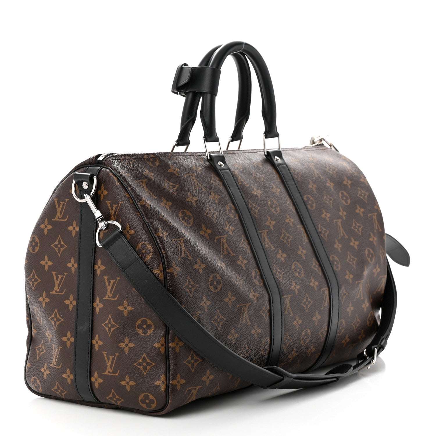 Louis Vuitton Monogram Macassar Keepall Bandouliere 45 3 of 14