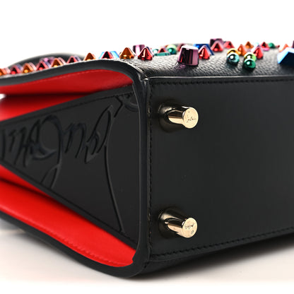 Christian Louboutin Calfskin Spikes Loubinthesky Mini Paloma Black Multicolor 8 of 9