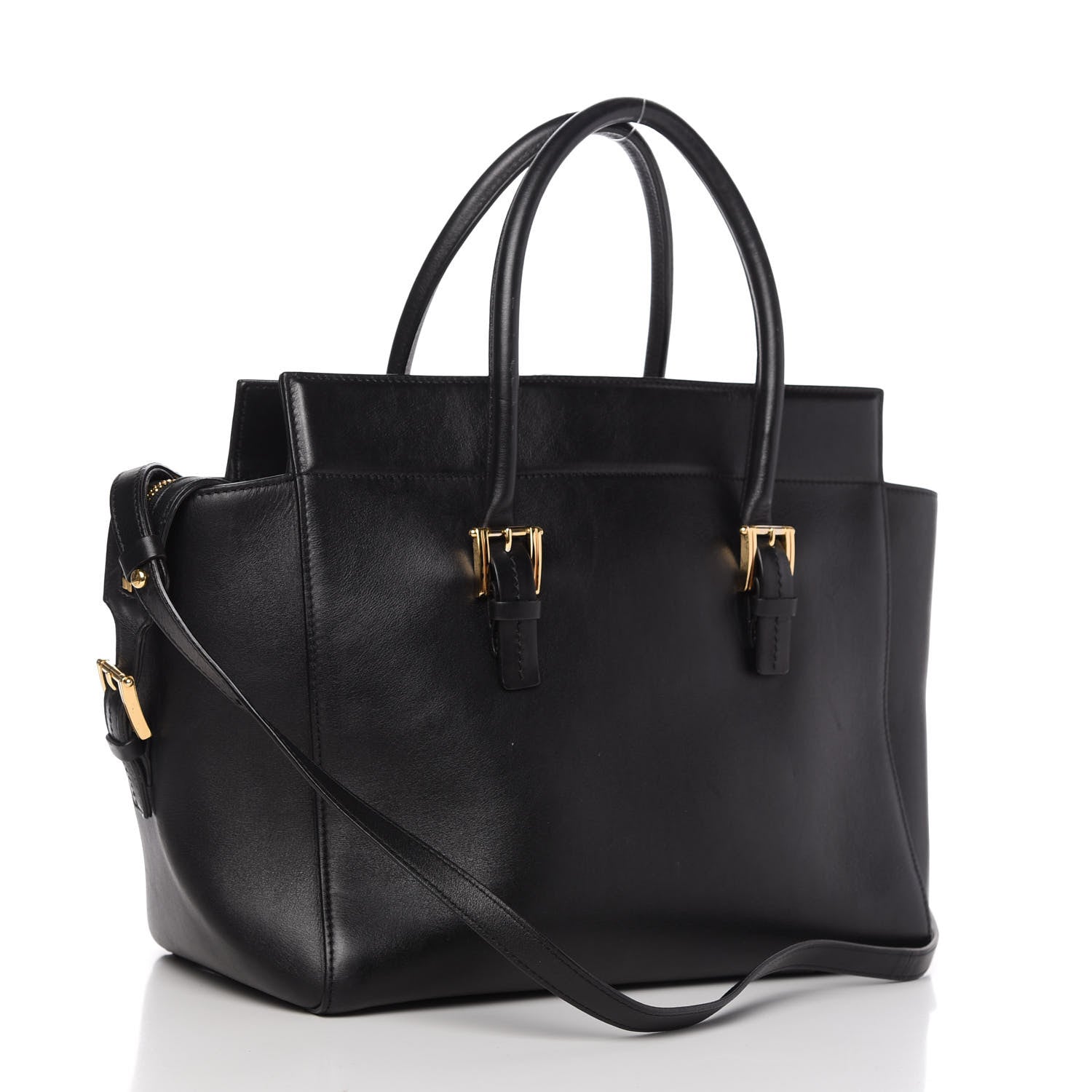 Versace Vitello Calfskin Signature Tote Black 3 of 9