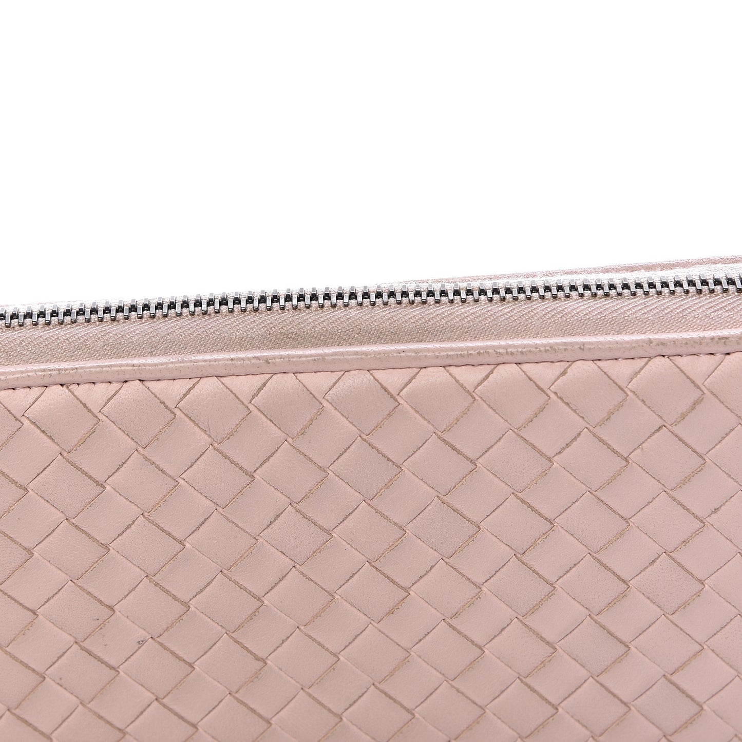 Nappa Intrecciato Zip Around Wallet Lotus