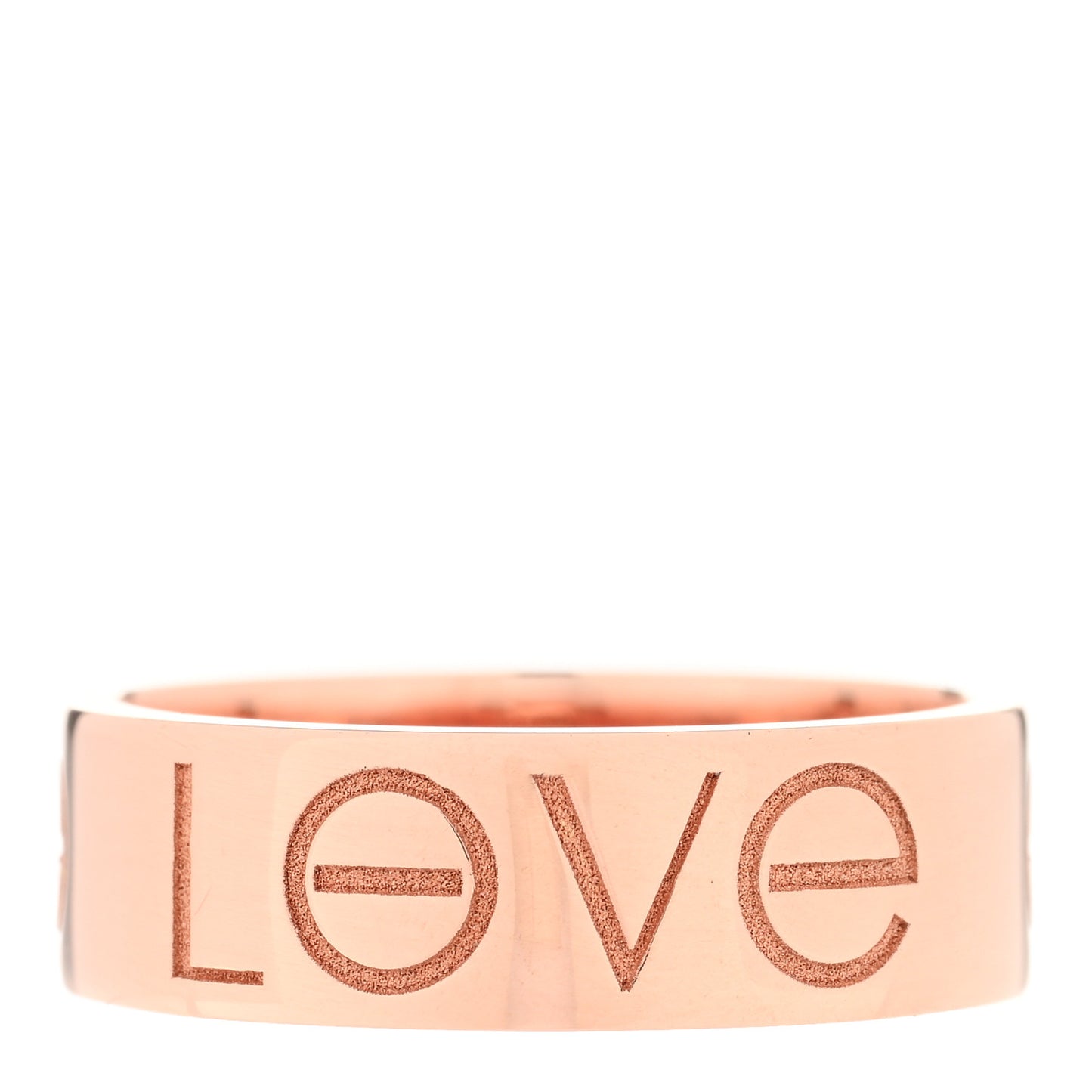 18K Pink Gold 5.5mm Engraved LOVE Ring 49 5